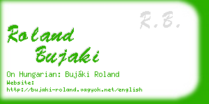 roland bujaki business card